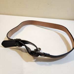 Talbots Women's Black Leather Belt S